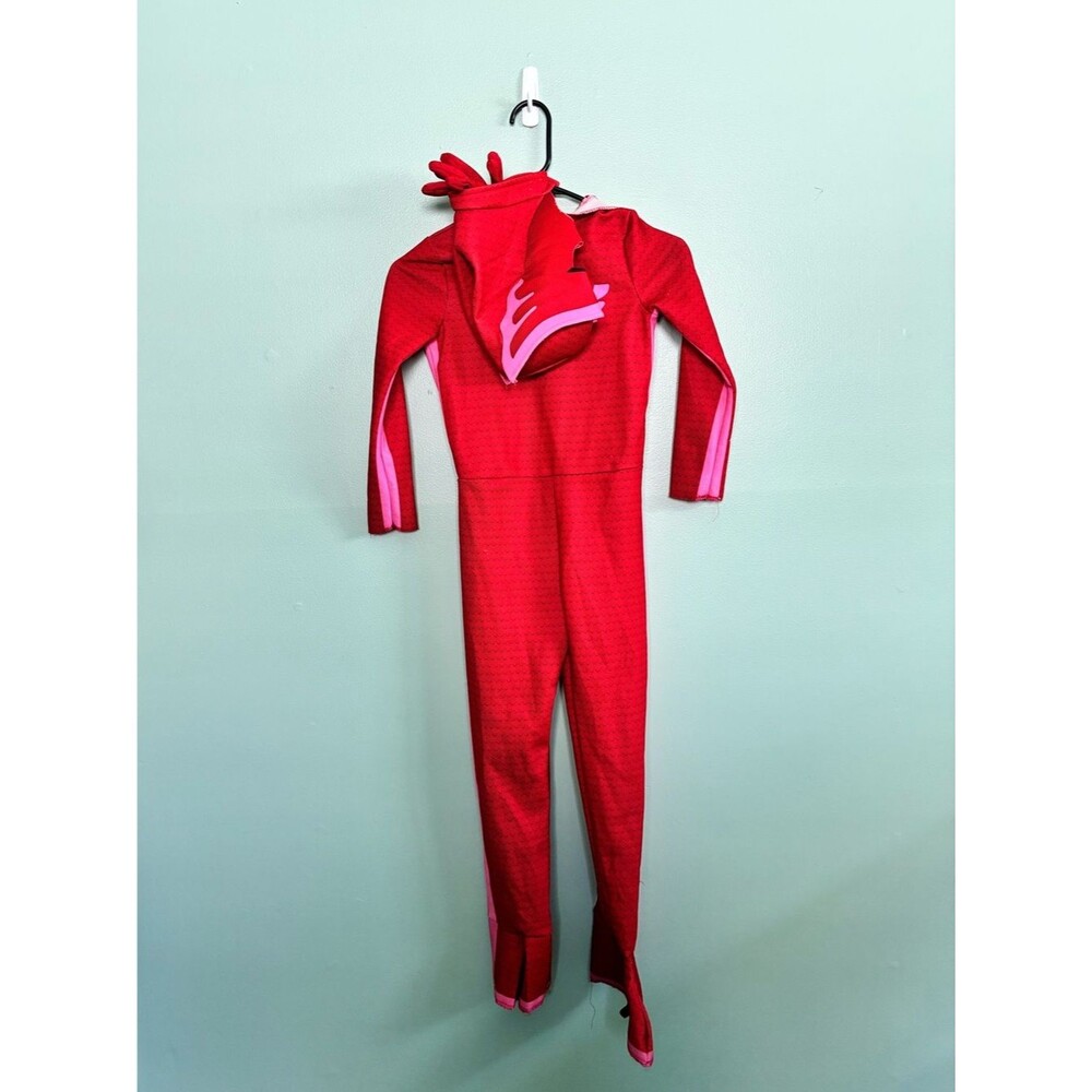 Disney Junior PJ Masks Owlette Halloween Costume Girls Kids Suit Hood Gloves LRG